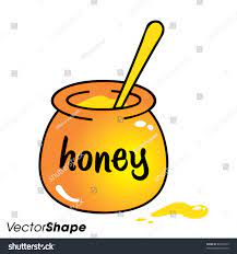 Cartoon Drawing Honey Pot Spoon Vector: стоковая векторная графика (без  лицензионных платежей), 83952025 | Shutterstock