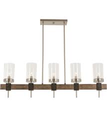 Lamps Com Minka Lavery 4635 106 Bridlewood Stone Grey With Brushed Nickel 5 Light Island Light