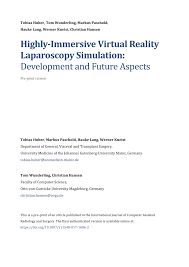 Plan lesson according to constructs to suit individual needs. Pdf Highly Immersive Virtual Reality Laparoscopy Simulation Development And Future Aspects