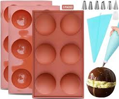 Make delicious cake pops using the premier housewares 0805237 silicone cake pop mould. Amazon Com 3 Silicone Mold For Hot Chocolate Bombs Cake Pops Jelly Ball Dome Mousse Semi Circle Round Shaped Flexible Mold With Piping Bag For Baking 6 Holes Silicone Sphere For Hot Cocoa