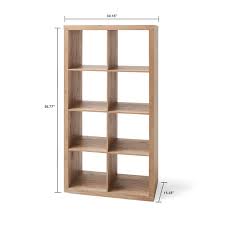 The bush business furniture universal tall storage cabinet with doors and shelves features a commercial quality design and contemporary styling that suits virtually any home or professional environment. Better Homes Gardens 8 Cube Storage Organizer Oak Finish Walmart Com Walmart Com