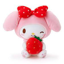 My Melody Plush Doll Mogu Mogu Strawberry Sanrio Japan