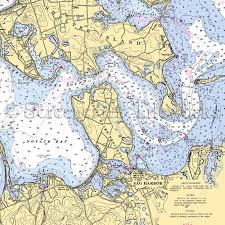 New York Shelter Island Sag Harbor Nautical Chart Decor