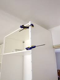 Ikea Akurum Adel End Panel Clamps Cabinet Installation Diy Installing Kitchen Cabinets Door Makeover Diy