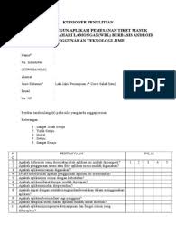 Check spelling or type a new query. Contoh Kuisioner Pengujian