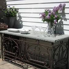 Gorgeous Stone And Metal Outdoor Sideboard Outdoor Serving Table Rustic Outdoor Fireplaces Outdoor Buffet Tables