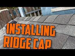 The tabbed third is bent over the ridge to overlap the top course of shingles of opposing decks and nailed into place. How To Install Roofing Ridge Cap The Right Way Youtube