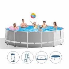 Intex 26726 Ex 26736 Prism Frame Round Above Ground Pool 457x122cm