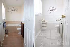 After the primer has dried overnight, repeat the steps above using the behr cabinet and trim paint. Yes You Really Can Paint Tiles Rust Oleum Tile Transformations Kit Pink Little Notebook Painting Bathroom Tiles Bathrooms Remodel Bathroom Makeover