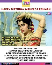 RVCJ Movies on Instagram: "Happy Birthday Waheeda Rehman ♥️ #waheedarehman #bollywood #bollywoodactress #rvcjmovies"