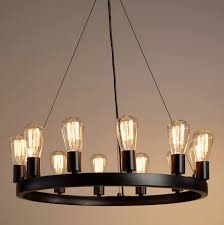 This wonderful edison chandelier had bronze finished cord brackets, which can be mounted anywhere in your ceiling for added beauty, and ten fabric coated cords that extend from a circular bronze plate. Light Bulb Chandelier Look 4 Less And Steals And Deals