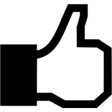 Black facebook like icon - Free black social icons