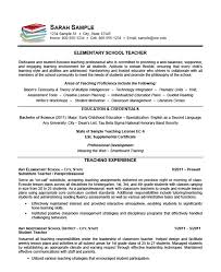 Use the reverse chronological cv format. Elementary School Teacher Resume Example Sample