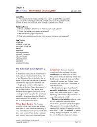 Chapter 8 Section 1 The Federal Court System
