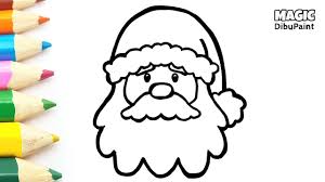 Papa Noel Para Colorear Facil