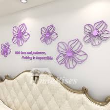 5 out of 5 stars. Flower Wall Decals Purple Yellow White Blue Pink Acrylic 3d Wall Sticker