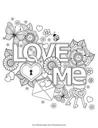 These printables and coloring pages are a great start for the school year and make great get to know you activities. Love Me Coloring Page Free Printable Pdf From Primarygames