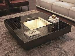 Square Coffee Table With Tray Lord Coffee Table With Tray Loveluxe Collection By Longhi Design Gius Coffee Table Square Coffee Table Center Table Living Room