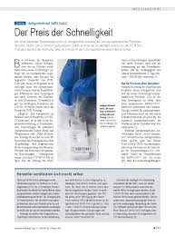 Alle informationen über den ablauf sowie den richtigen zeitpunkt! Antigentests Auf Sars Cov 2 Der Preis Der Schnelligkeit