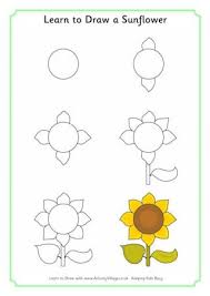 Learn To Draw Flowers Sunflower Drawing Flower Drawing Cute Easy Drawings