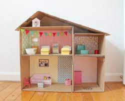 Mini World Cardboard Dollhouses Diy Barbie House Barbie House Furniture Cardboard House