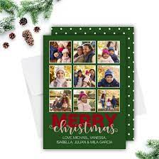 Wish a merry christmas to loved ones this holiday season with college christmas cards from zazzle! Photo Collage Christmas Cards Rose Paper Press