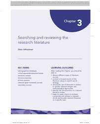 Pdf Searching And Reviewing The Research Literature