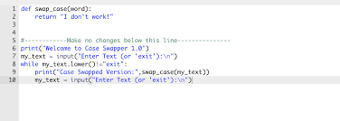 This includes making all the string's characters uppercase or lowercase. Solved You Are Provided With A Partially Completed Python Chegg Com