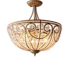 Free shipping on crystorama flush mount. Crystal Ceiling Light Semi Flush Mount Wrought Iron Hanging Bedroom