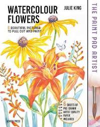 The watercolors will have a thick consistency to start. The Paint Pad Artist Watercolour Flowers Julie King 9781782216261