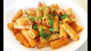 Sprinkle with the fresh parsley. Tomato And Cream Pink Sauce With Rigatoni Pasta Poormansgourmet Youtube