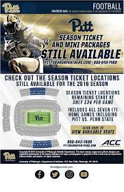 Pitt Season Ticket Mini Packages Still Available Designed By Pitt Panthers Mail Season Ticket College Athletics Sports Design