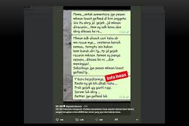 Baik itu akun siskaeee real ataupun akun siskaeee dengan berbagai nama lainnya yang masih mengand demikian pembahasan berita viral mengenai ayank prank ojol, miss a prank ojol areavideolangka. Go Jek Files Police Report Over Hoax About Isis Members Posing As Their Drivers And Poisoning Customers Food Coconuts Jakarta