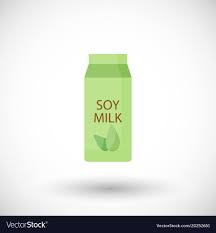 Soy Milk Flat Icon Lactose Free Flat Royalty Free Vector