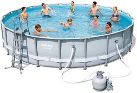 Grande Piscine Tubulaire Ronde 6 71 X Hauteur 1 32 M Bestway Power Steel Boutique Jardinitis