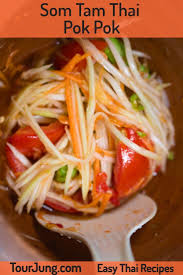 Som Tam Thai Thai Papaya Salad Spicy Recipe Papaya Salad Easy Thai Recipes Tasty Thai