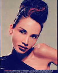 TBT…. Here is my first editorial shoot for Honey Magazine updo/color streak  #updo #editorial #haircolorspray #goddesshair