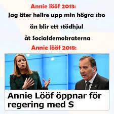 Jag äter hellre upp min högra sko än blir ett stödhjul åt socialdemokraterna. Facebook