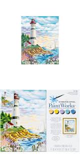 Paintworks Paint By Number Kit Lighthouse At Sunrise 11 X 14 Inches Dimensions Paint By Number Kits Paint By Number Painting