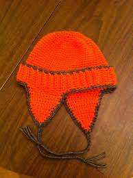 Men S Ear Flap Hat In Blaze Orange Just In Time For Hunting Season Crochet Patterns Crochet Hat Pattern Ear Flap Hats
