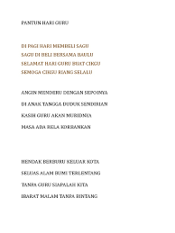 Saya yakin bahwa semua tidak memungkiri bahwa guru adalah sosok yang sangat berjasa bagi kita semua. Zona Ilmu 3 Contoh Pantun Hari Guru