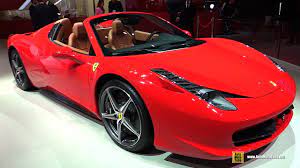 The new model follows the california t in adopting turbocharging on a mainstream ferrari, but the firm says the engine of the 488 gtb. 2015 Ferrari 458 Spider Exterior And Interior Walkaround 2014 Paris Auto Show Youtube