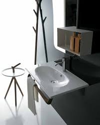 Waschbecken unterschrank weiß badmöbel set bodenstehend waschtischunterschrank. Galassia Ergo Waschtisch Wandhangend Mit Handtuchhalter Aus Holz 7101 7145 Casa39 De