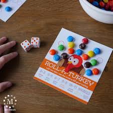 Thanksgiving Kids Table Game Roll A Turkey Thanksgiving Diy Kid Table Thanksgiving Preschool