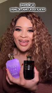Kashmir vs Vanilla Candy Rock Sugar… one is soft-sweet elegance, the other  is full sugar fantasy 🍬✨, Kashmir, 🍐 Pear + Sugar Cane, 🌸 Jasmine +  Honey, 🤍 White Musk + Vanilla, → Soft, cozy, honeyed ...