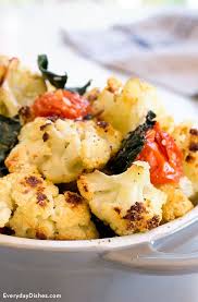 Roasted Cauliflower And Kale Recipe Kale Recipes Recipes Roasted Cauliflower