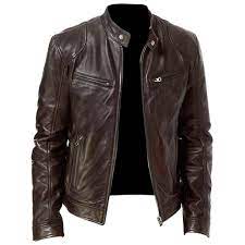 Usd 12 79 Men S Jacket Autumn Winter Stand Collar Zipper Faux Leather Motorcycle Jacket Short Coat Win In 2021 Leather Jacket Men Winter Leather Jackets Leather Jacket