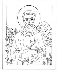 St Francis Of Assisi Coloring Page In Honor Of His Feast Day October 4th Coloring Pages St Francis Saint Coloring