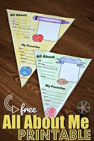This is a very simple activity to welcome students to our class. Free All About Me Printable Pennant Free Homeschool Deals C