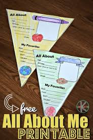 Free All About Me Printable Pennant Free Homeschool Deals C